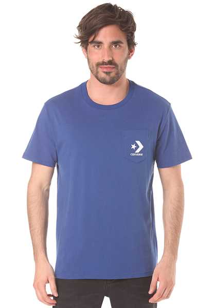 Converse Core Pocket - Blu Uomo Estate T-Shirts (Z1756)